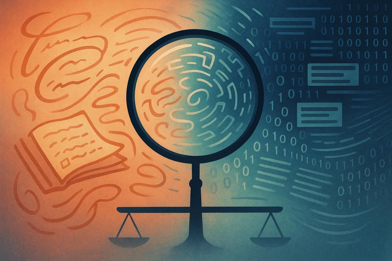 AI-generated text detection in academia illustration