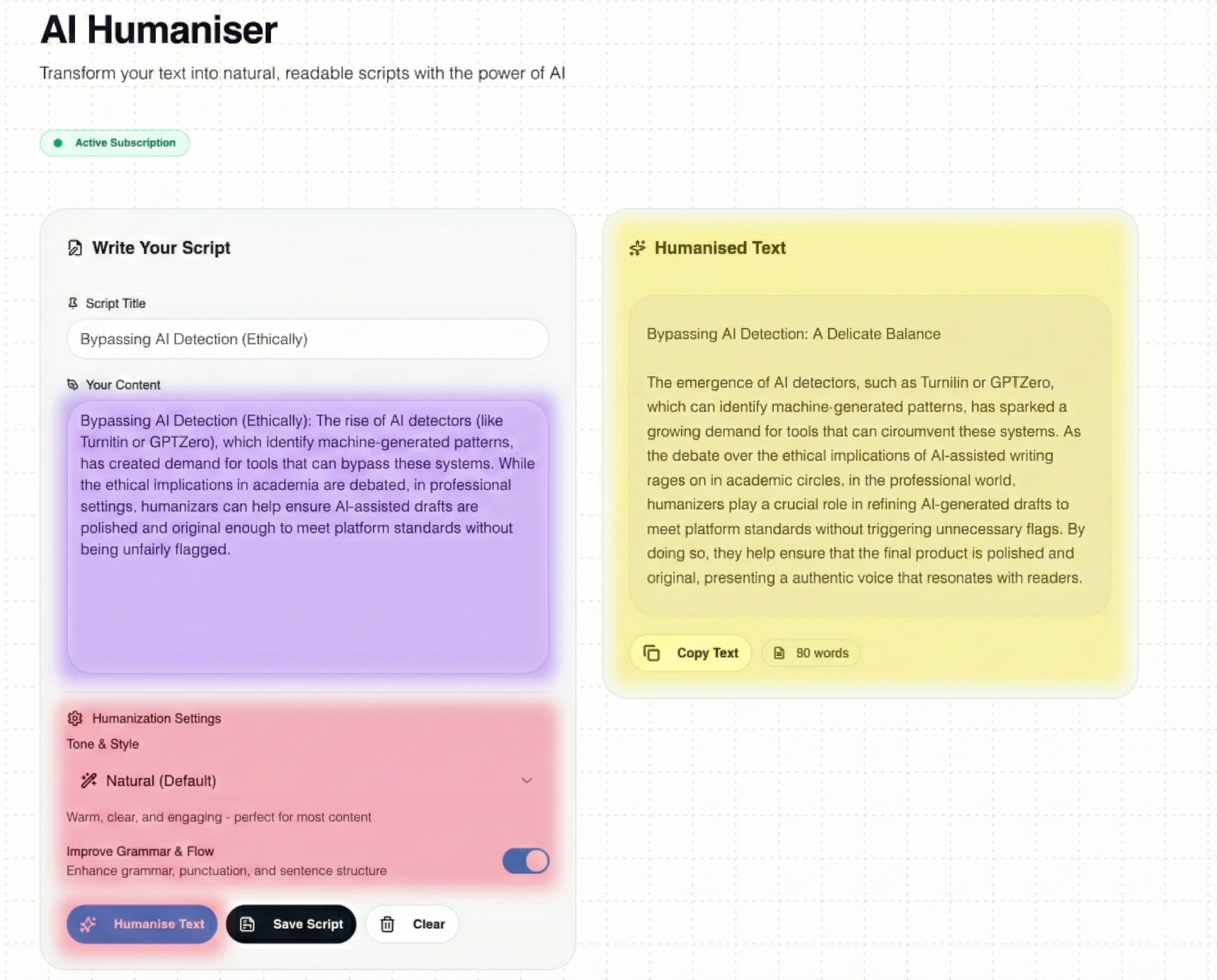 Undetectable AI Writing